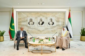 صقر غباش ورئيس الجمعية الوطنية الموريتانية يبحثان التعاون البرلماني