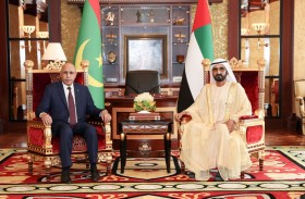محمد بن راشد يستقبل الرئيس الموريتاني ويبارك التوقيع على الاتفاقيات ومذكرات التفاهم بين البلدين 