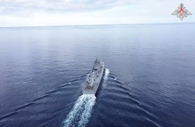 الفرقاطة غورشكوف تنفذ تدريبا على استخدام الصاروخ زيركون