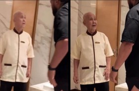 فيديو يثير تفاعلاً لعامل نظافة تسعيني