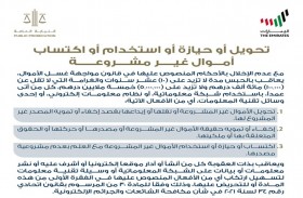 النيابة العامة للدولة: الحبس والغرامة عقوبة تحويل أو حيازة أو استخدام أو اكتساب أموال غير مشروعة باستخدام شبكة معلوماتية