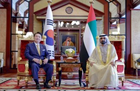 محمد بن راشد يبحث مع الرئيس الكوري سبل تعزيز التعاون والارتقاء بالشراكة الاستراتيجية بين البلدين