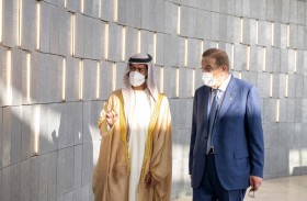 خليفة بن طحنون يستقبل رئيس مجلس النواب الأردني في واحة الكرامة