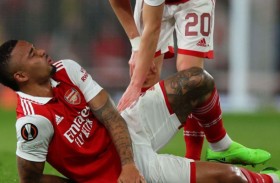 الإصابة تحرم أرسنال من جهود مهاجمه جيزوس 