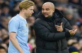 غوارديولا يؤكد بقاء دي بروين في صفوف سيتي 