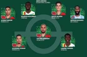 أمم أفريقيا.. «أسود الأطلس» يسيطر على القائمة المثالية