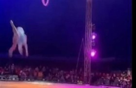 سقوط مرعب خلال عرض سيرك