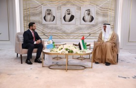 صقر غباش يبحث تعزيز العلاقات الثنائية مع سفير غواتيمالا