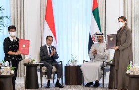 رئيس الدولة والرئيس الإندونيسي يشهدان مراسم تبادل اتفاقية الشراكة الاقتصادية الشاملة