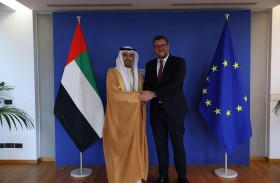 مروان المهيري يبحث مع منسق التجارة الدولية في البرلمان الأوروبي تعزيز التعاون الاقتصادي