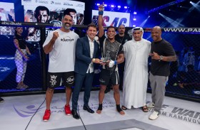 «الهاشمي» يتوج البرازيلي«دا سيلفا» بلقب النزال الرئيسي في دولية «محاربي الإمارات»