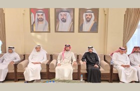 سلطان بن أحمد القاسمي يعزي في وفاة سعيد خلفان المري