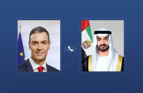 خلال اتصال هاتفي مع رئيس الدولة..رئيس وزراء إسبانيا يدعو إلى الحوار والحلول الدبلوماسية في تسوية قضايا المنطقة بما يحفظ أمنها واستقرارها