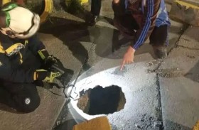 حفرة غامضة تؤدي إلى كهف في «ساحة الأمويين» بدمشق