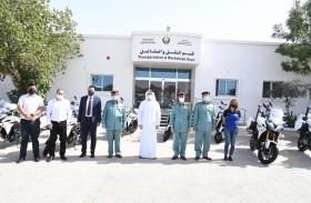 قائد عام شرطة عجمان يدشن 20 من دوريات رقباء السير الجديدة