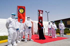  المستشفى الميداني بعجمان يجري 100 فحص «كورونا» للعمال يوميا