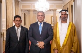 الرئيس الكولومبي يستقبل الجروان وأعضاء البرلمان الدولي للتسامح