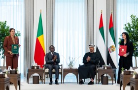 رئيس الدولة ورئيس بنين يشهدان إعلان اتفاقية الشراكة الاقتصادية الشاملة بين البلدين