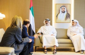 خالد بن محمد بن زايد يلتقي رئيس معهد ميلكن