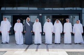 حاكم الفجيرة وولي عهده وذياب بن محمد بن زايد يزورون محطة الفجيرة للركاب بعد إنجازها بالكامل ضمن شبكة السكك الحديدية الوطنية