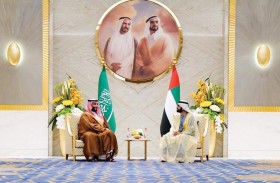  محمد بن راشد يستقبل ولي العهد السعودي في إكسبو 2020 دبي