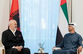 محمد بن زايد يبحث مع رئيس وزراء ألبانيا العلاقات الثنائية والتطورات الإقليمية والدولية 