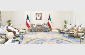 ولي عهد الكويت يستقبل رؤساء المحاكم العليا والتمييز بدول التعاون