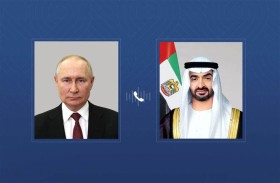 رئيس الدولة والرئيس الروسي يؤكدان أهمية ترسيخ أسباب الأمن والاستقرار الإقليميين 
