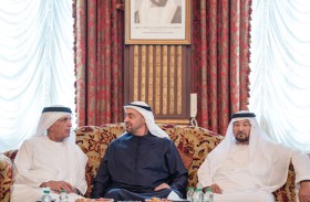 رئيس الدولة وحاكم رأس الخيمة يعزيان في وفاة حرم محمد بن بطي آل حامد