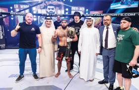 «صامويل بارك» يتوج بطلا في وزن الريشة للنسخة الذهبية من «محاربي الإمارات»