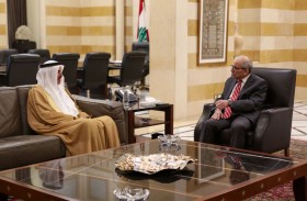 صقر غباش ونواف سلام يبحثان تعزيز العلاقات  الإماراتية اللبنانية والتعاون العربي المشترك