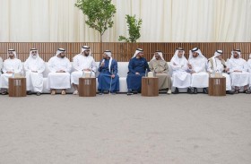 وليا عهد الفجيرة وأم القيوين يقدمان واجب العزاء في وفاة الشيخة مريم الفلاسي 