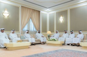 ولي عهد الشارقة يستقبل راشد بن سعود المعلا