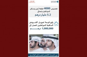 محمد بن راشد يعتمد تخصيص 4000 قطعة أرض ومسكن بدبي بإجمالي 5.2 مليار درهم