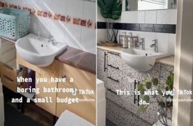 تُحول حمام قديم إلى تحفة فنية بـ 30 دولاراً فقط