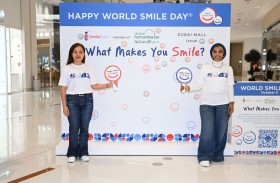 جدار الابتسامة يزين دبي احتفالا باليوم العالمي للابتسامة ودعما للأطفال