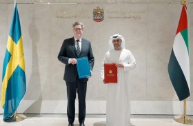 الإمارات والسويد توقعان اتفاقيتي تعاون قضائي وقانوني