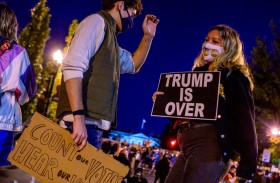 تظاهرات مؤيدة لبايدن في نيويورك ولترامب في ديترويت