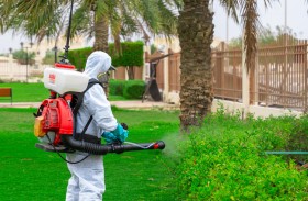 حملة بمدن الظفرة تستهدف رش تجمعات المياه الناتجة عن الحالة الجوية