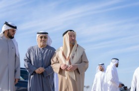 حاكم الشارقة يتفقد سير العمل في إنشاء خزان مياه المُدينه