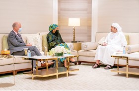 عبدالله بن زايد يستقبل نائبة الأمين العام للأمم المتحدة في إكسبو 2020 دبي