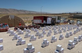 الهلال الأحمر يقدم مساعدات إغاثية للمتأثرين بحريق مخيم شاريا في كردستان العراق