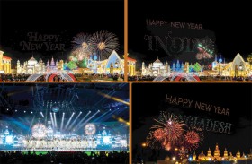القرية العالمية استقبلت العام الجديد باحتفالات مبهرة ليلة رأس السنة 