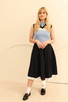 الممثلة الأسترالية أنغوري رايس لدى حضورها فعاليات اليوم الصحفي لشركة آبل تي في في سانتا مونيكا، كاليفورنيا. ا ف ب 