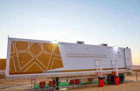 بلدية منطقة الظفرة توفر مسلخاً متنقلاً لخدمة الجمهور في موقع مهرجان ليوا الدولي  