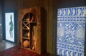 جناح جورجيا يعرض نموذج لمعصرة خشبية وحروف الهجاء القديمة وبرج سفان في أكسبو 2020 