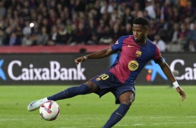 فاتي يغيب عن برشلونة لأربعة أسابيع 