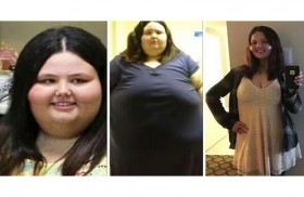 تفقد 250 كيلو من وزنها بعد ترك زوجها 