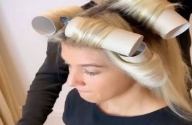 تصفيف الشعر بلفائف ورق التواليت