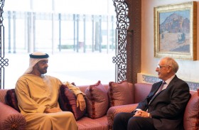 محمد بن زايد يستقبل رئيس مجموعة نافال